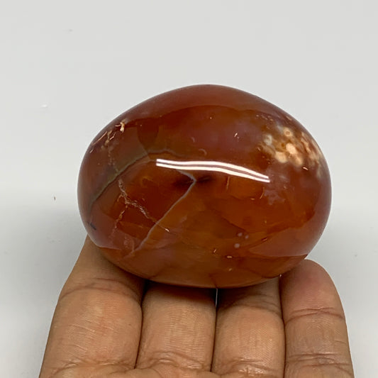 176.7g, 2.4"x1.9"x1.8", Red Carnelian Palm-Stone Gem Crystal Polished, B28428