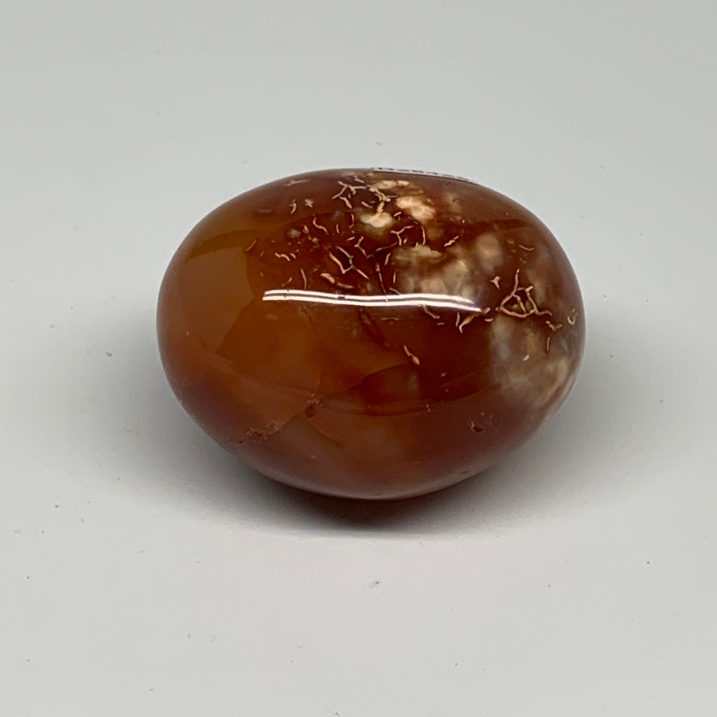 176.7g, 2.4"x1.9"x1.8", Red Carnelian Palm-Stone Gem Crystal Polished, B28428