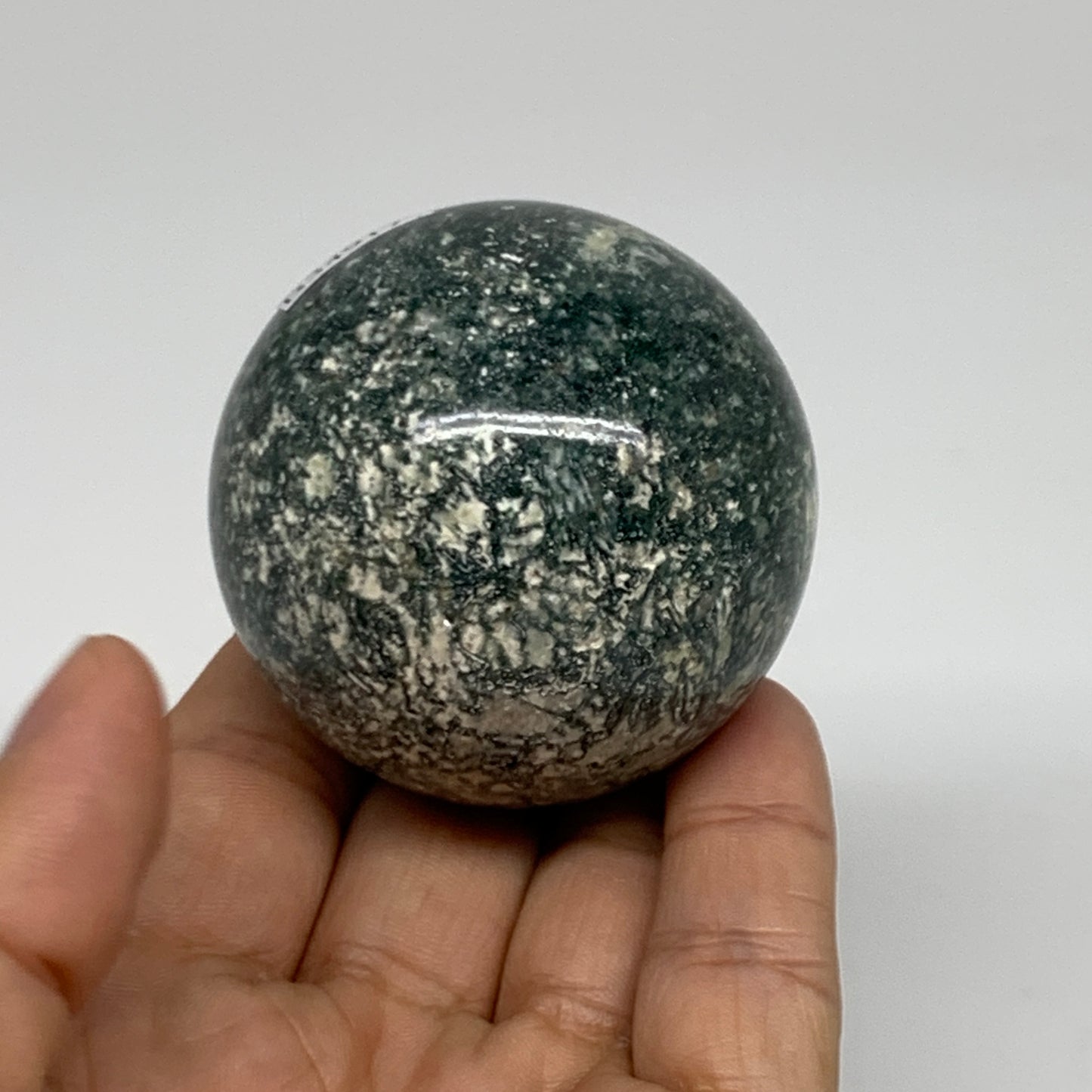 178.7g, 2"(51mm), Natural Moss Agate Sphere Ball Gemstone @India,B34917