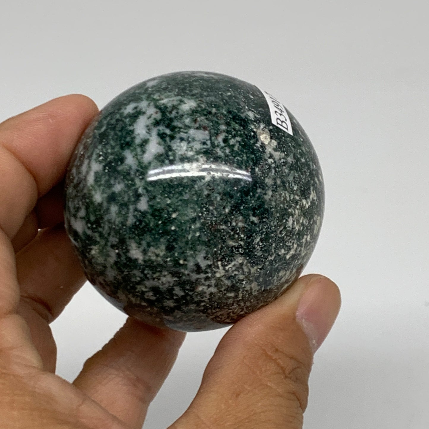 178.7g, 2"(51mm), Natural Moss Agate Sphere Ball Gemstone @India,B34917