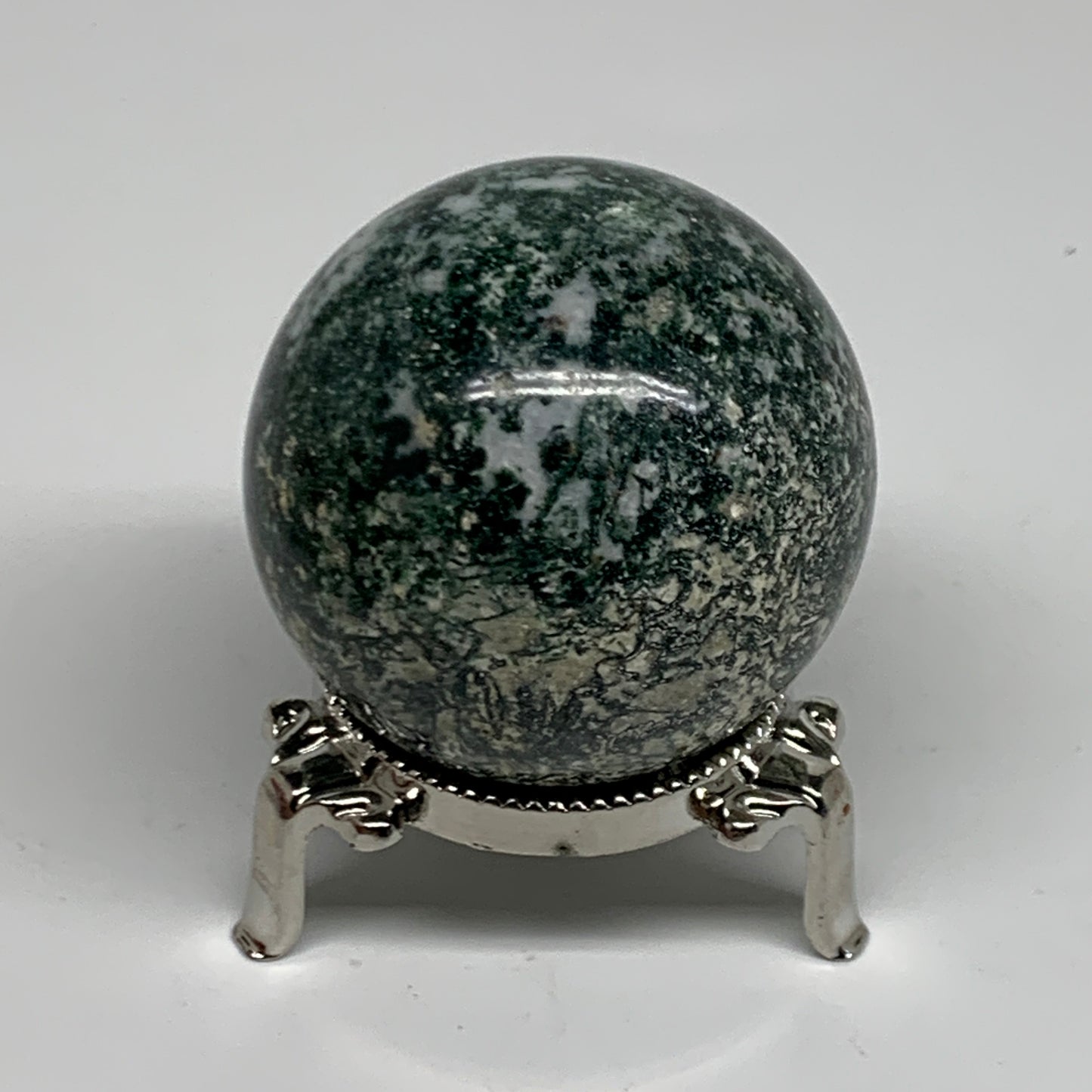 178.7g, 2"(51mm), Natural Moss Agate Sphere Ball Gemstone @India,B34917