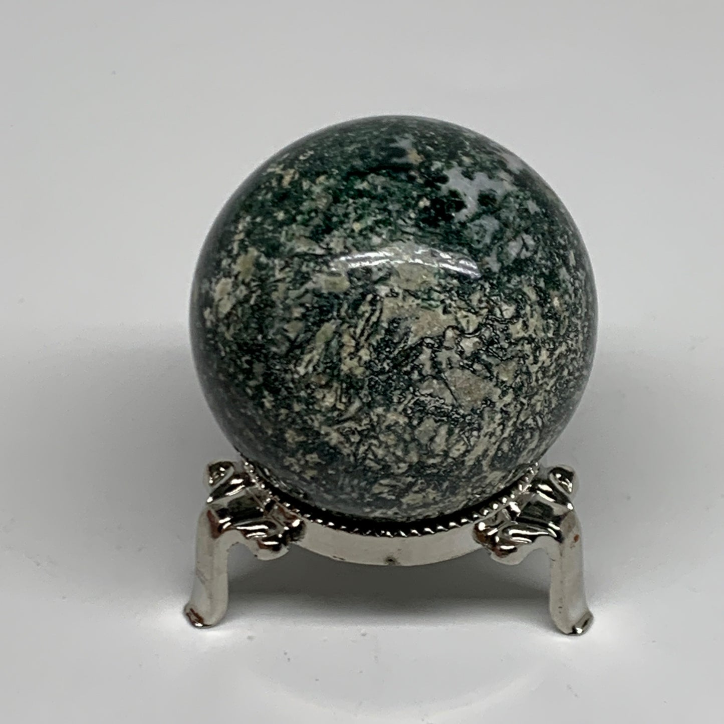 178.7g, 2"(51mm), Natural Moss Agate Sphere Ball Gemstone @India,B34917