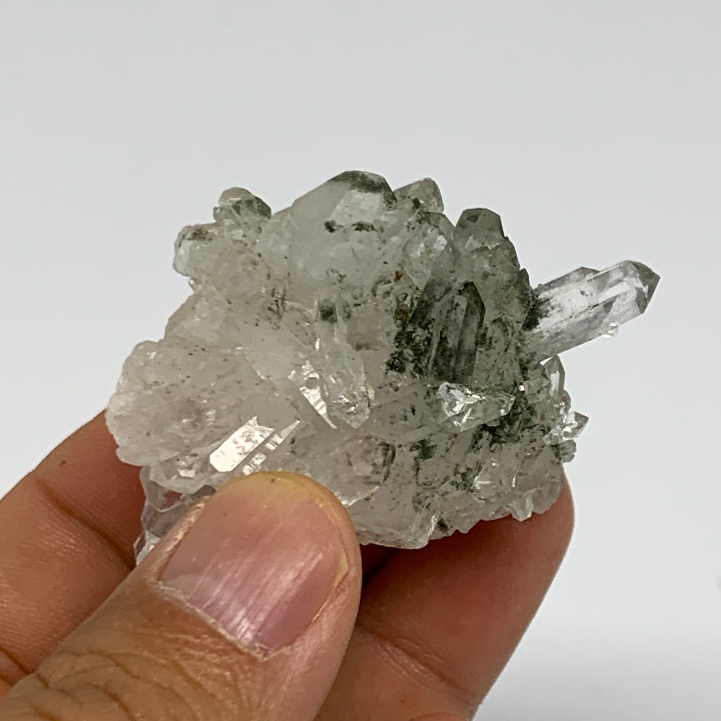 41g, 2.1"x1.4"x1.1", Chlorine Quartz Crystal Mineral,Specimen Terminated,B27672