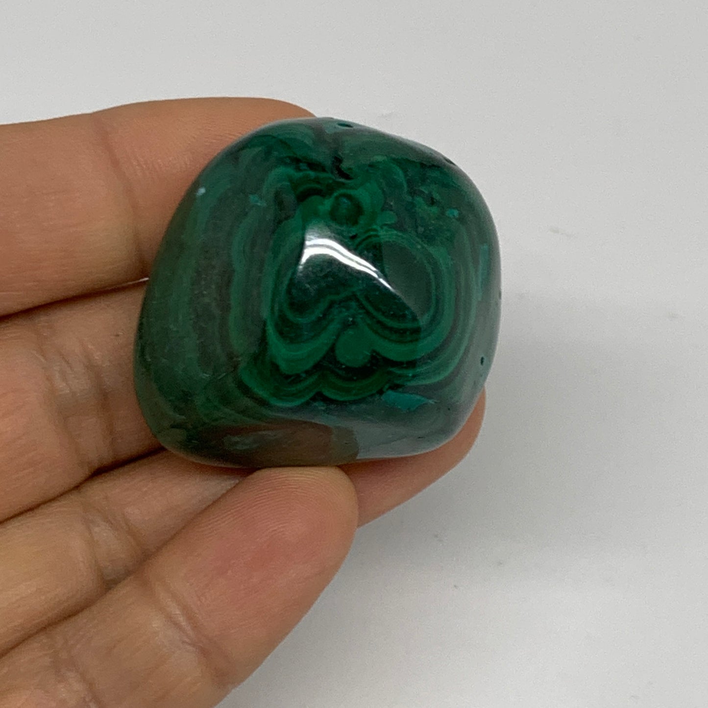 167.4g, 1.4"-1.6", 3pcs, Natural Small Malachite Tumbled Polished, B32829