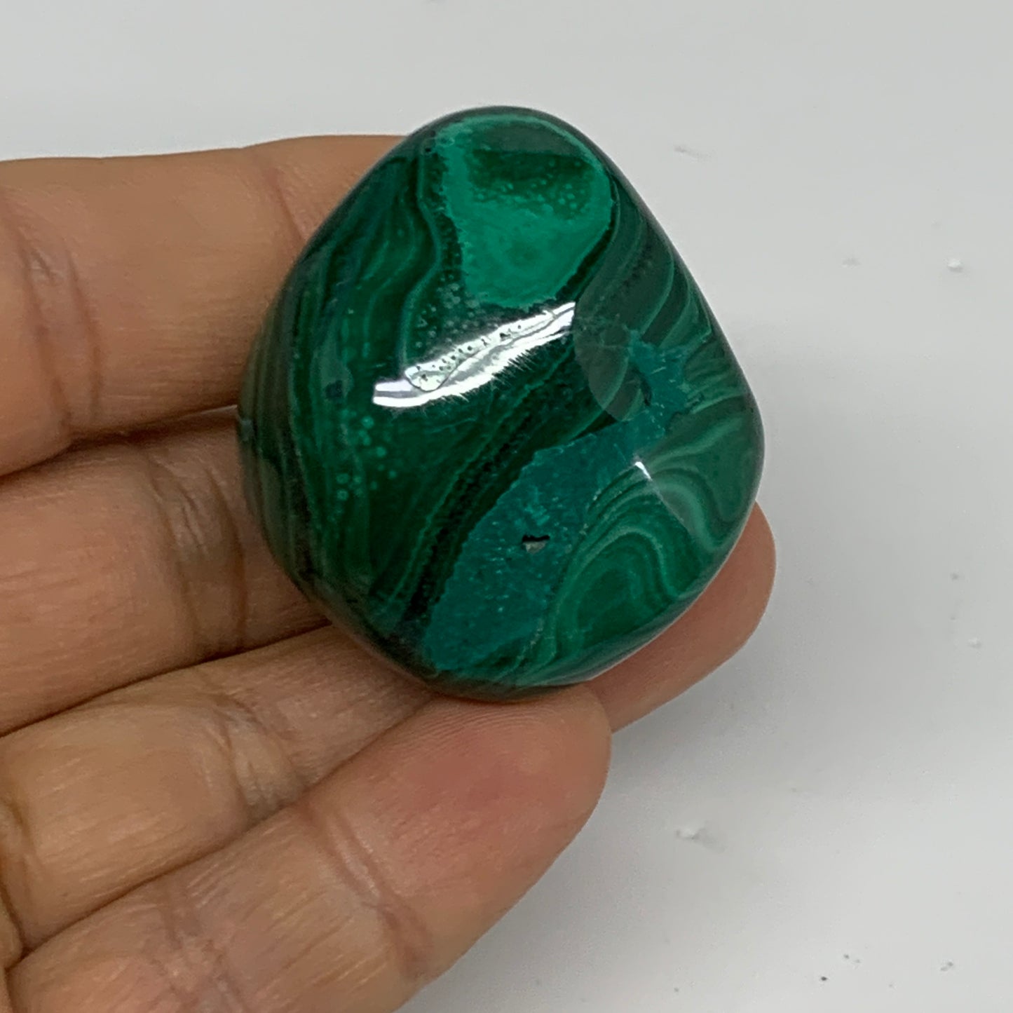 167.4g, 1.4"-1.6", 3pcs, Natural Small Malachite Tumbled Polished, B32829