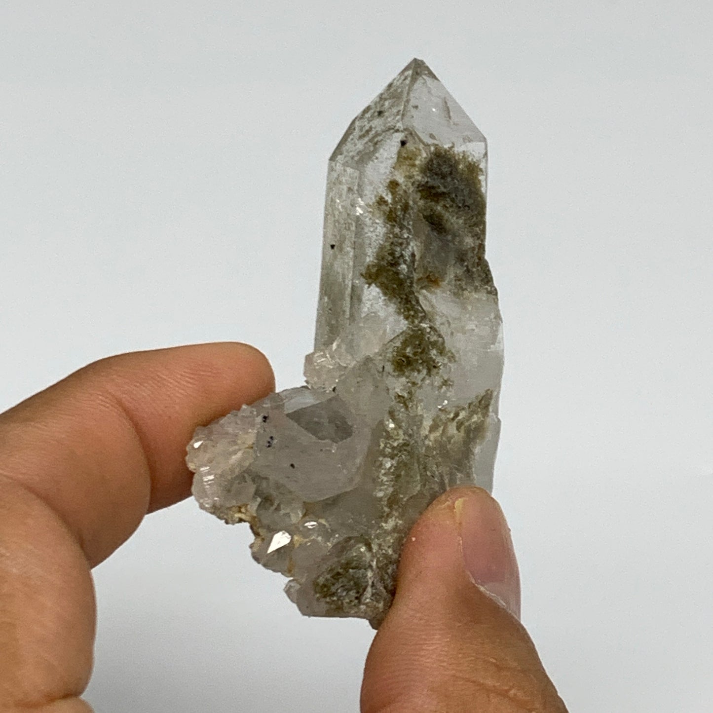 39.2g, 2.2"x1.5"x1", Chlorine Quartz Crystal Mineral,Specimen Terminated,B27673