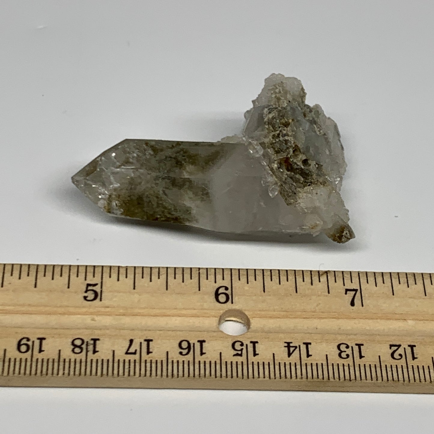 39.2g, 2.2"x1.5"x1", Chlorine Quartz Crystal Mineral,Specimen Terminated,B27673