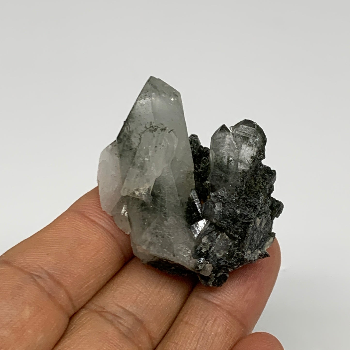 33.8g, 1.6"x1.5"x0.9", Chlorine Quartz Crystal Mineral,Specimen Terminated,B2767