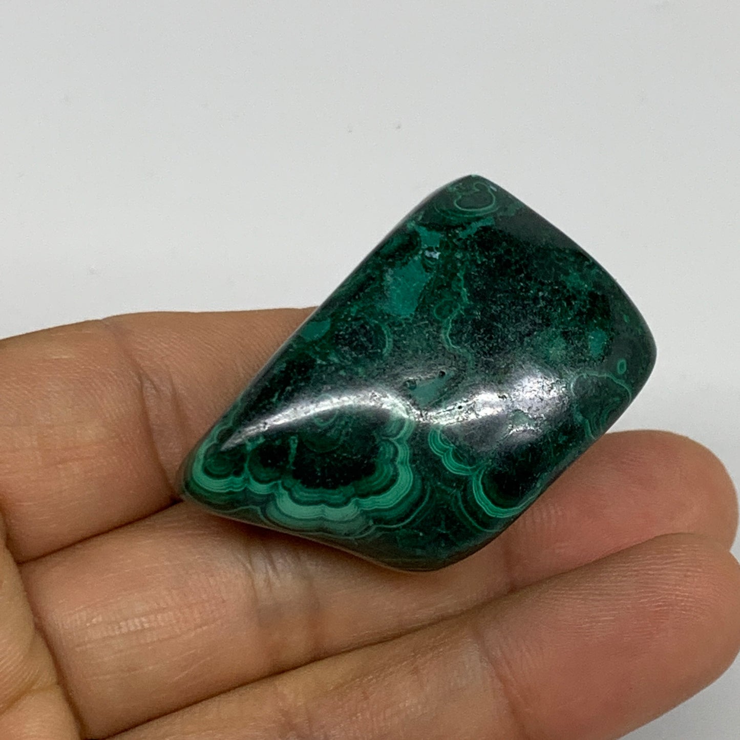 178.8g, 1.1"-1.6", 3pcs, Natural Small Malachite Tumbled Polished, B32832