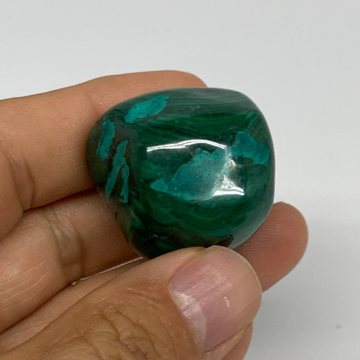 178.8g, 1.1"-1.6", 3pcs, Natural Small Malachite Tumbled Polished, B32832