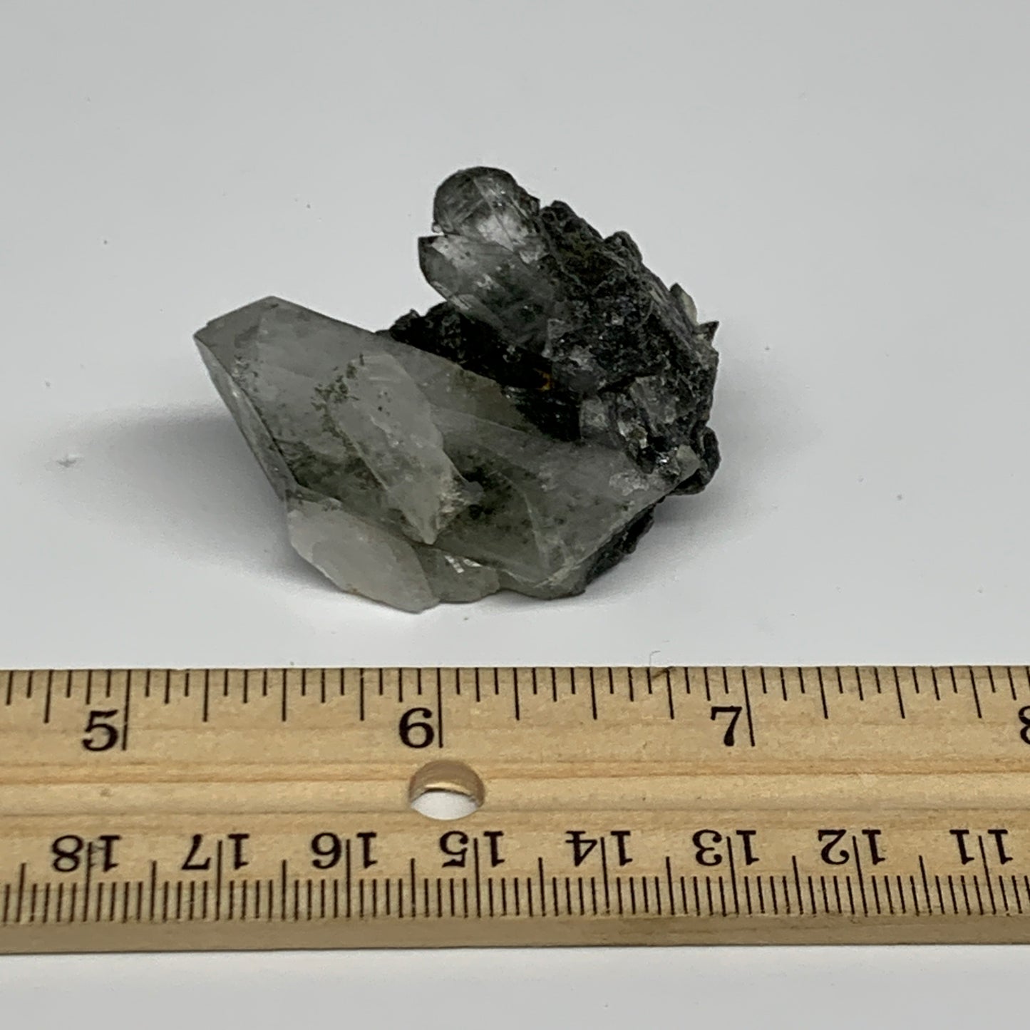 33.8g, 1.6"x1.5"x0.9", Chlorine Quartz Crystal Mineral,Specimen Terminated,B2767