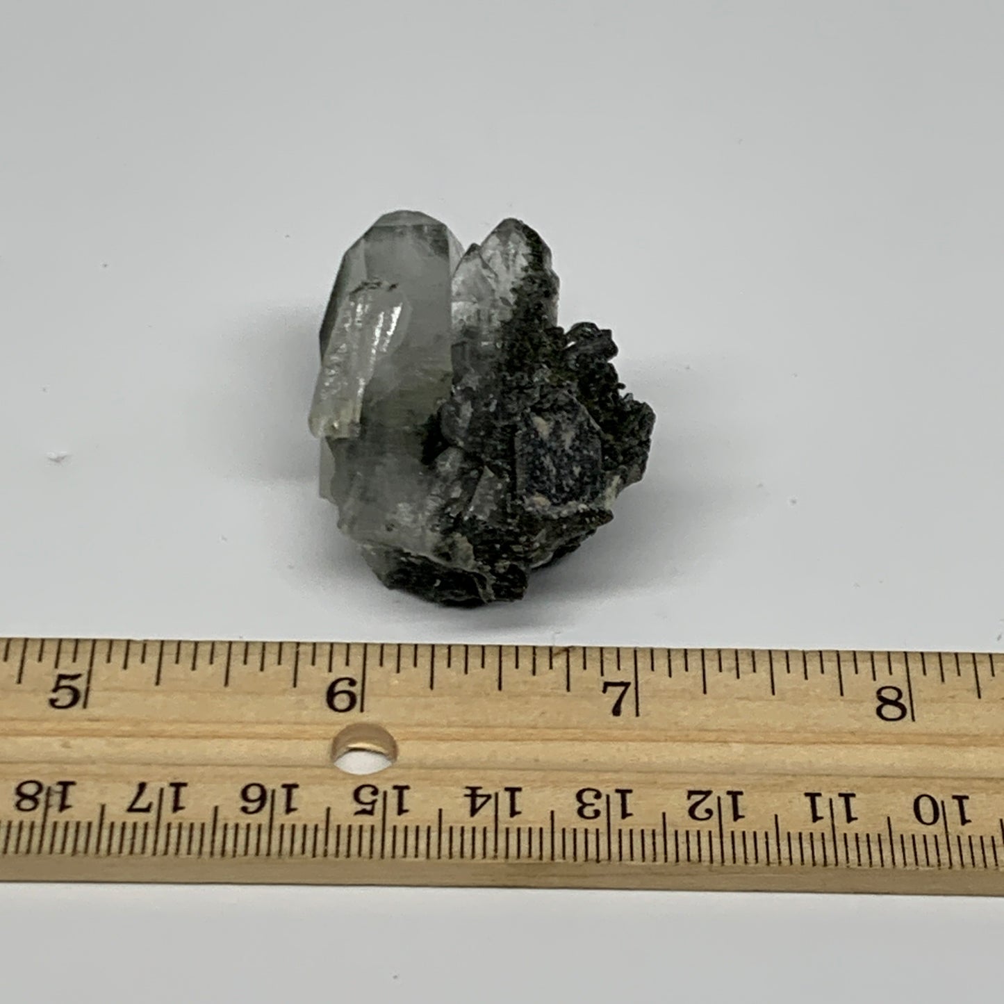 33.8g, 1.6"x1.5"x0.9", Chlorine Quartz Crystal Mineral,Specimen Terminated,B2767