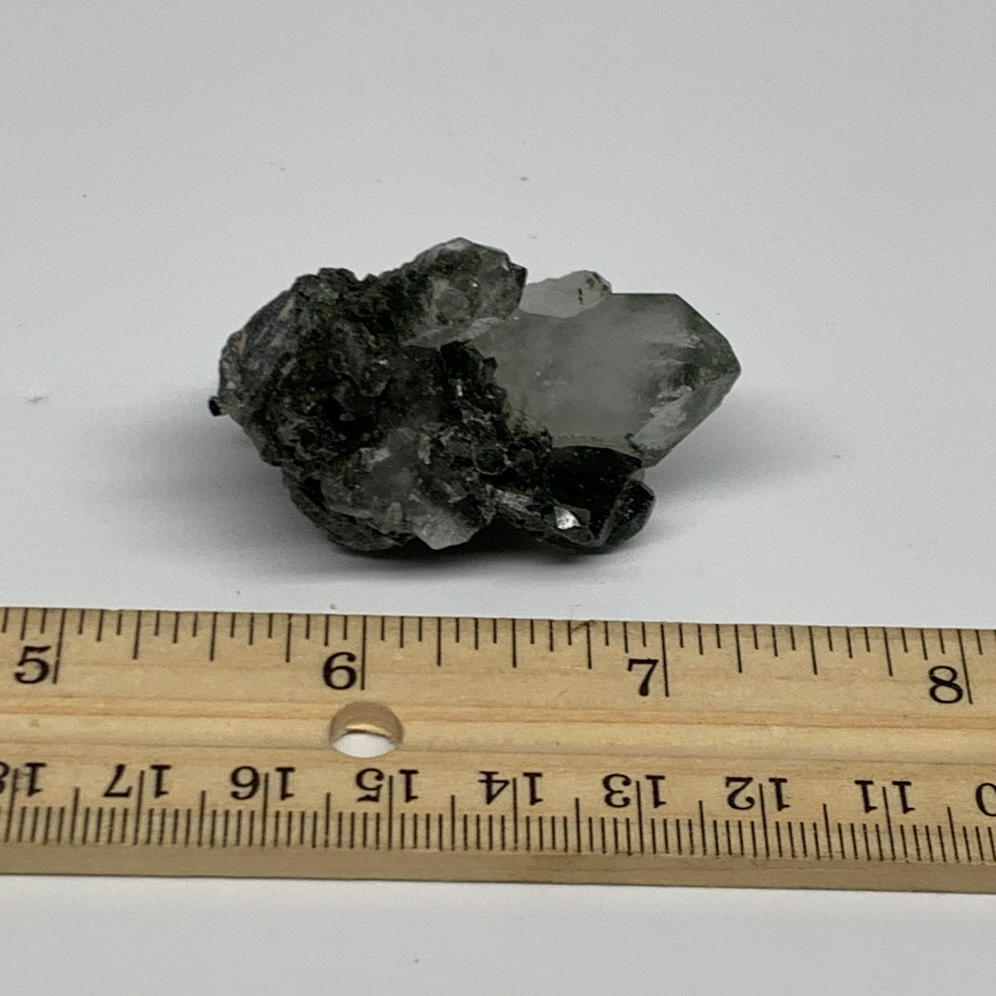 33.8g, 1.6"x1.5"x0.9", Chlorine Quartz Crystal Mineral,Specimen Terminated,B2767