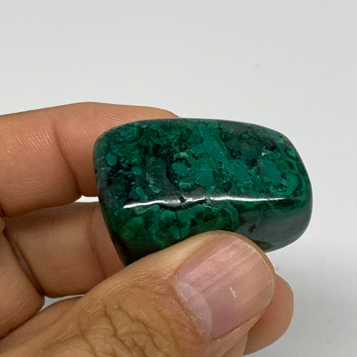 132g, 1.2"-1.5", 3pcs, Natural Small Malachite Tumbled Polished, B32833