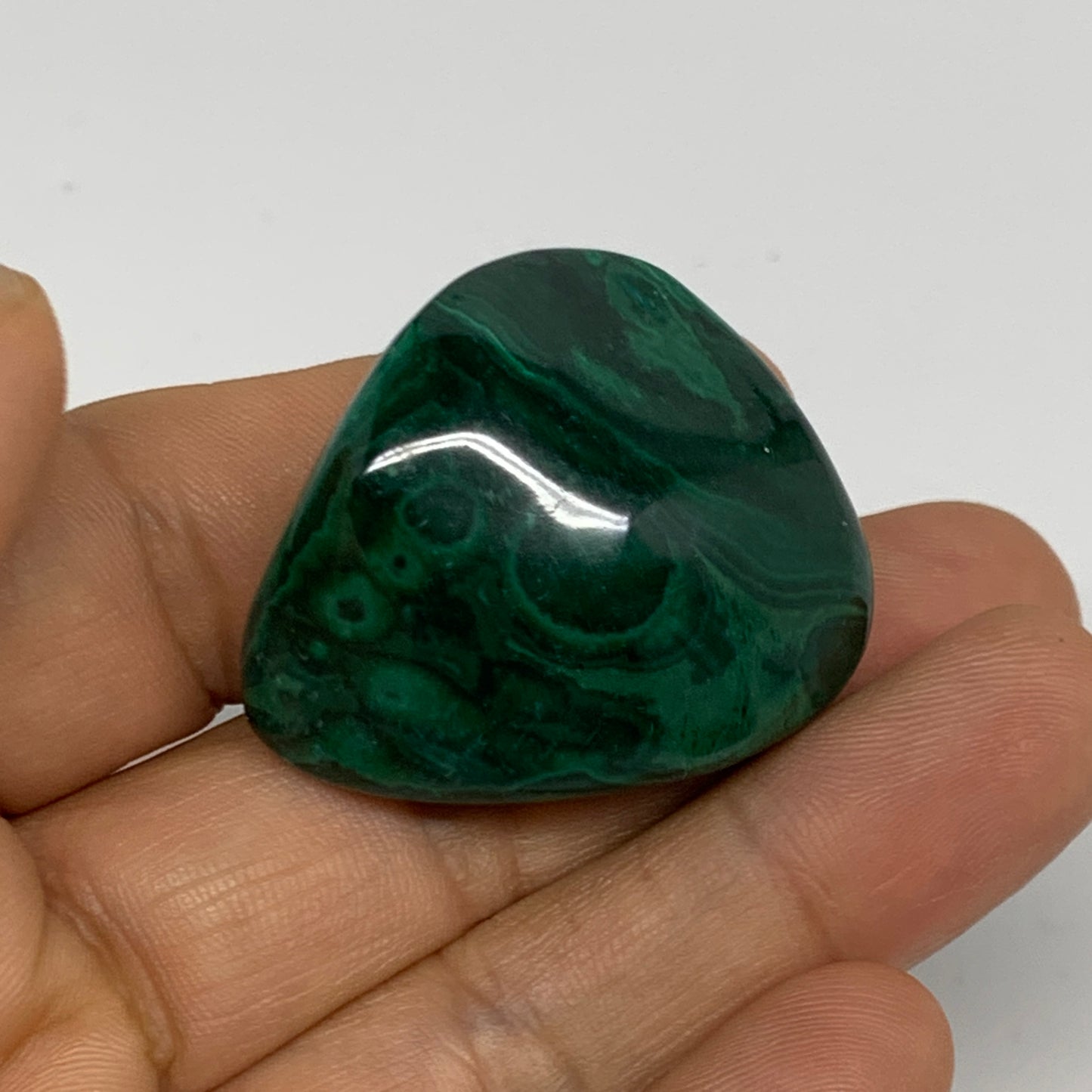 132g, 1.2"-1.5", 3pcs, Natural Small Malachite Tumbled Polished, B32833