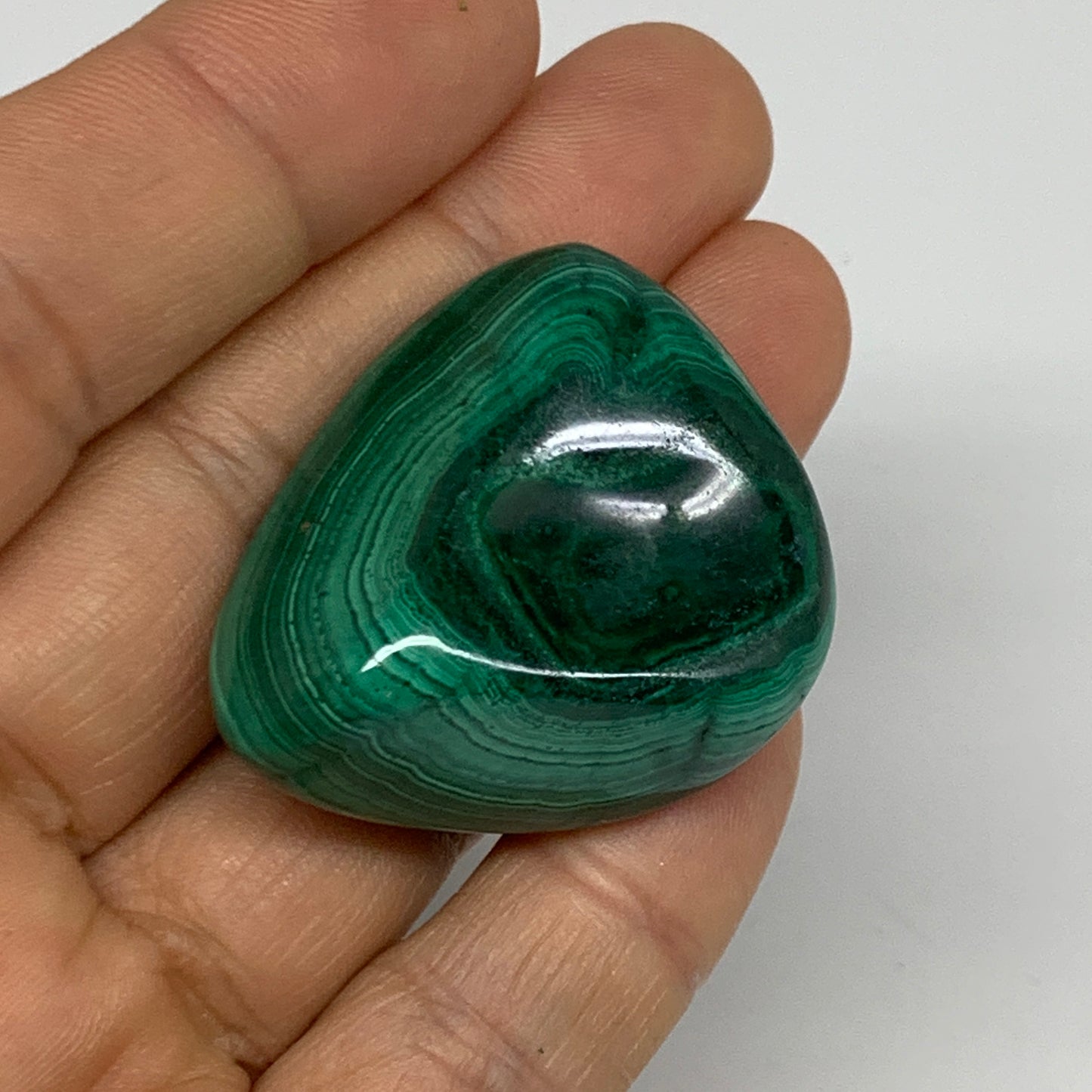 132g, 1.2"-1.5", 3pcs, Natural Small Malachite Tumbled Polished, B32833