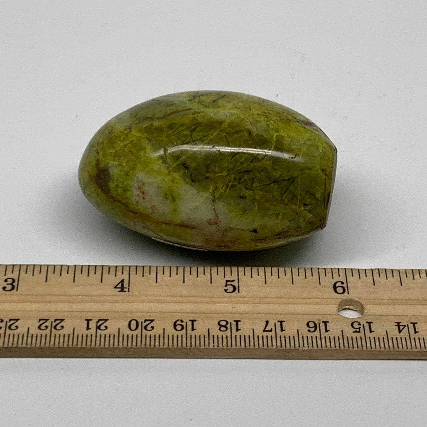 114.3g, 2.4"x1.7"x1.4", Green Opal Crystal Freeform Polished Gemstone, B34139