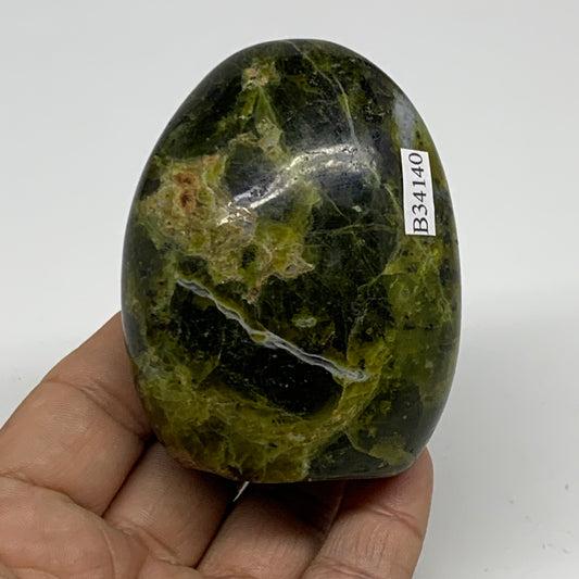 175.9g, 2.7"x2.1"x1.5", Green Opal Crystal Freeform Polished Gemstone, B34140