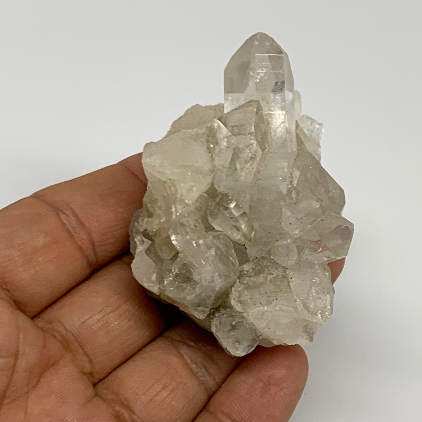 74.5g, 2.6"x1.6"x1.2", Chlorine Quartz Crystal Mineral,Specimen Terminated,B2768