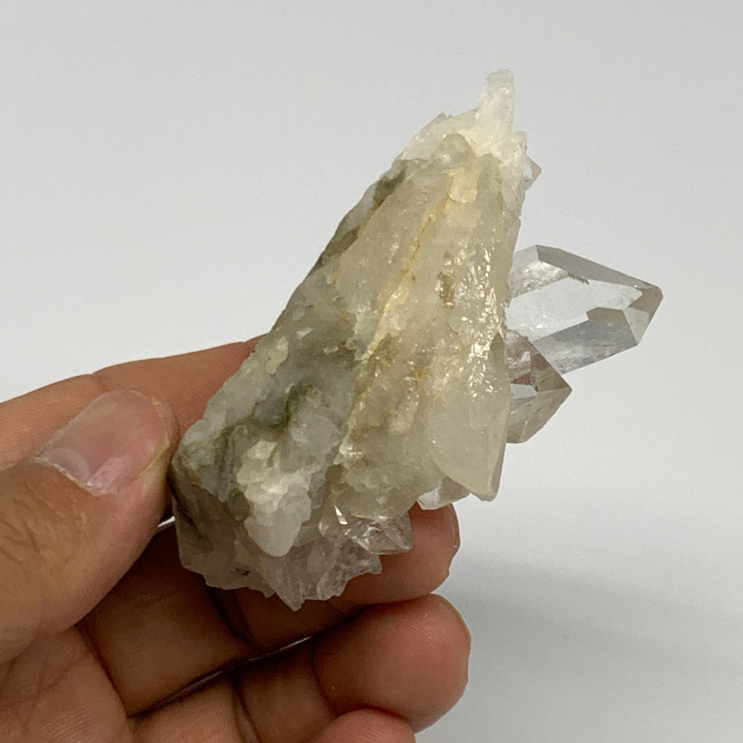 74.5g, 2.6"x1.6"x1.2", Chlorine Quartz Crystal Mineral,Specimen Terminated,B2768