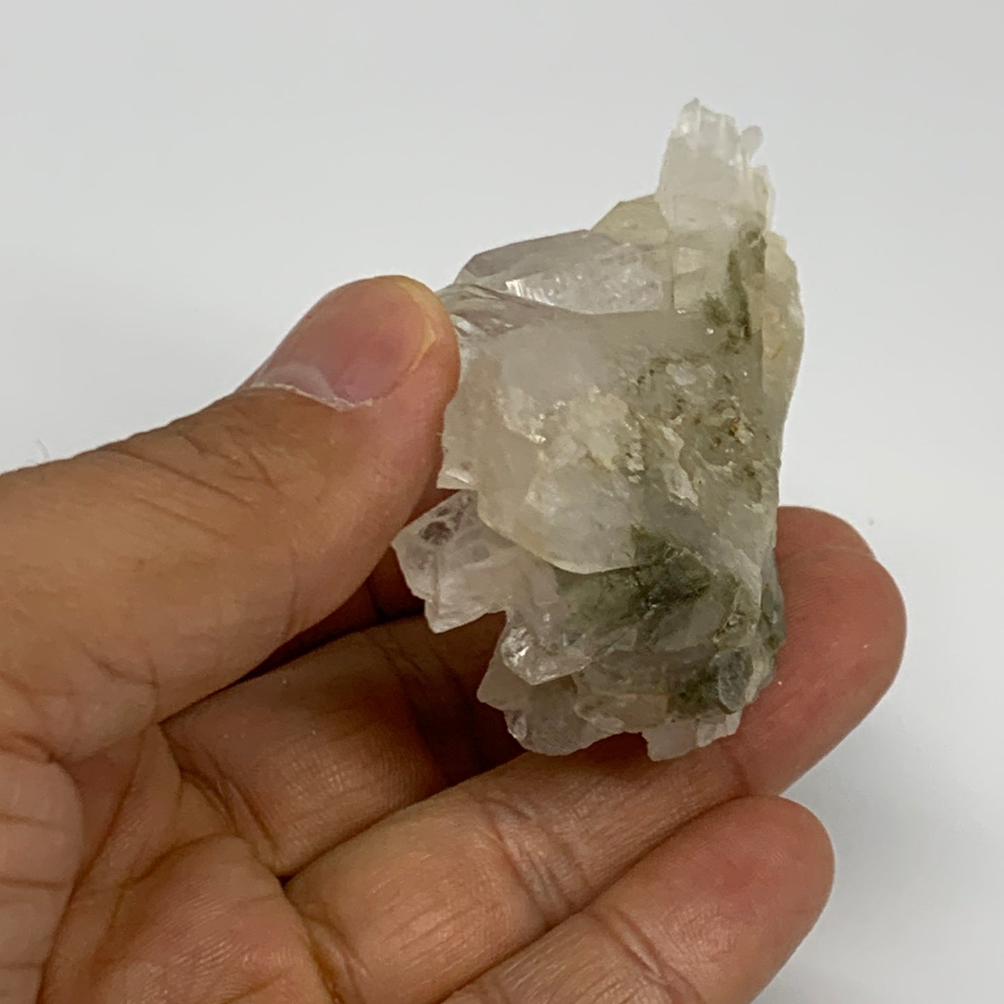 74.5g, 2.6"x1.6"x1.2", Chlorine Quartz Crystal Mineral,Specimen Terminated,B2768