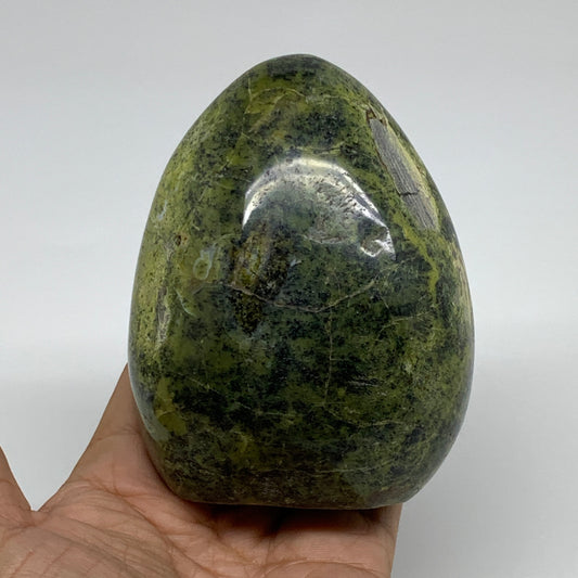 1.13 lbs, 3.9"x3.1"x2.2", Green Opal Crystal Freeform Polished Gemstone, B34142