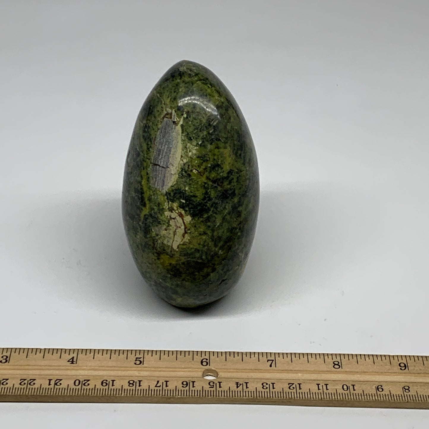 1.13 lbs, 3.9"x3.1"x2.2", Green Opal Crystal Freeform Polished Gemstone, B34142