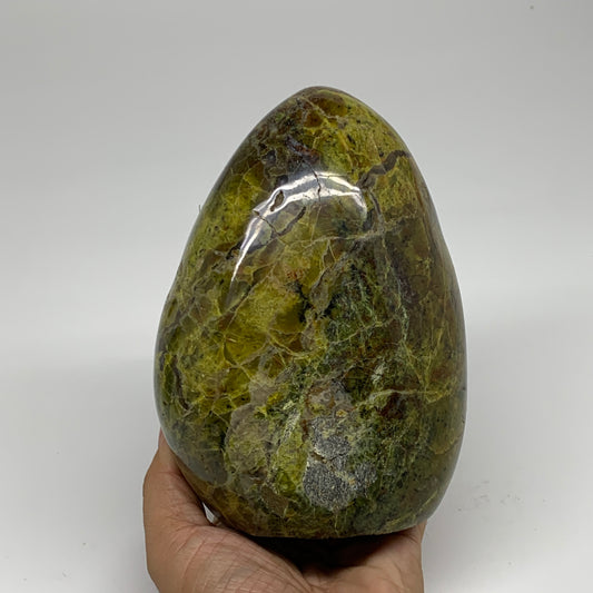 2.29 lbs, 6"x4.4"x2.9", Green Opal Crystal Freeform Polished Gemstone, B34145