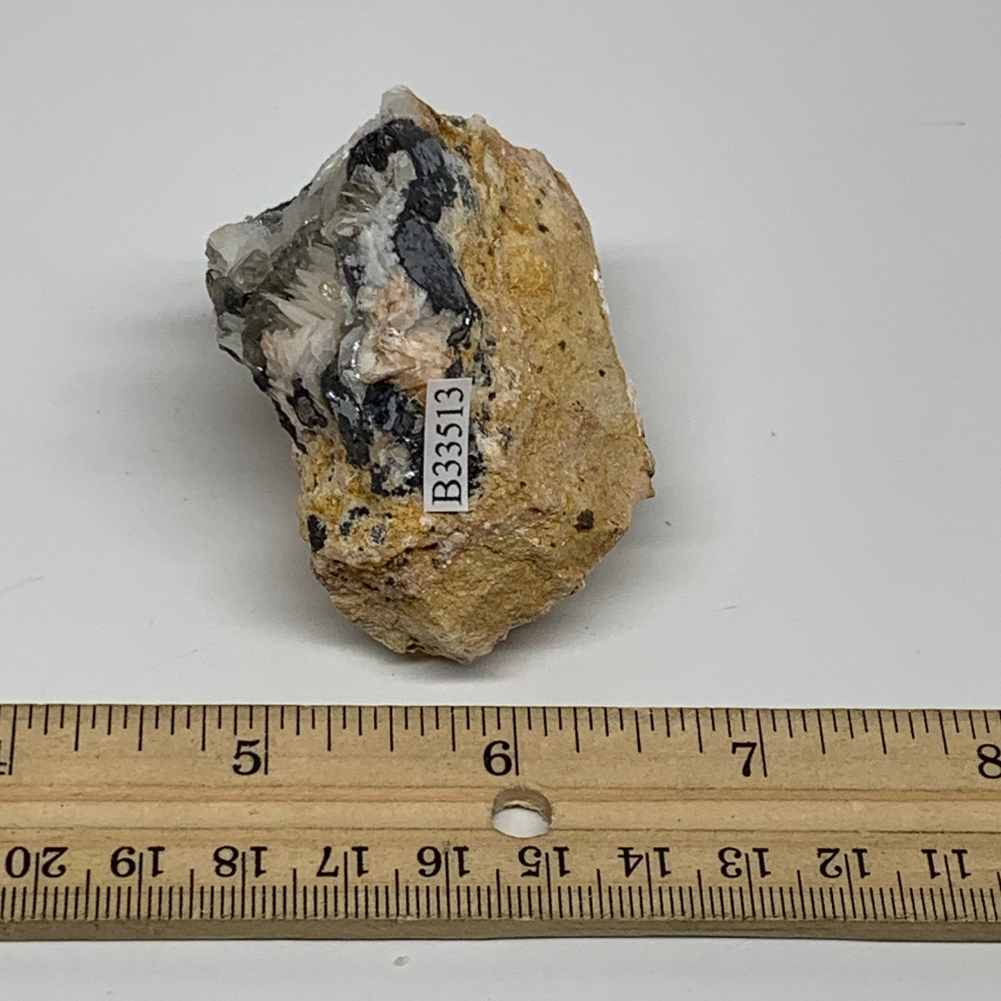 0.31 lbs, 2.4"x1.5"x1.7", Barite with Cerussite on Galena Mineral Specimen, B33513