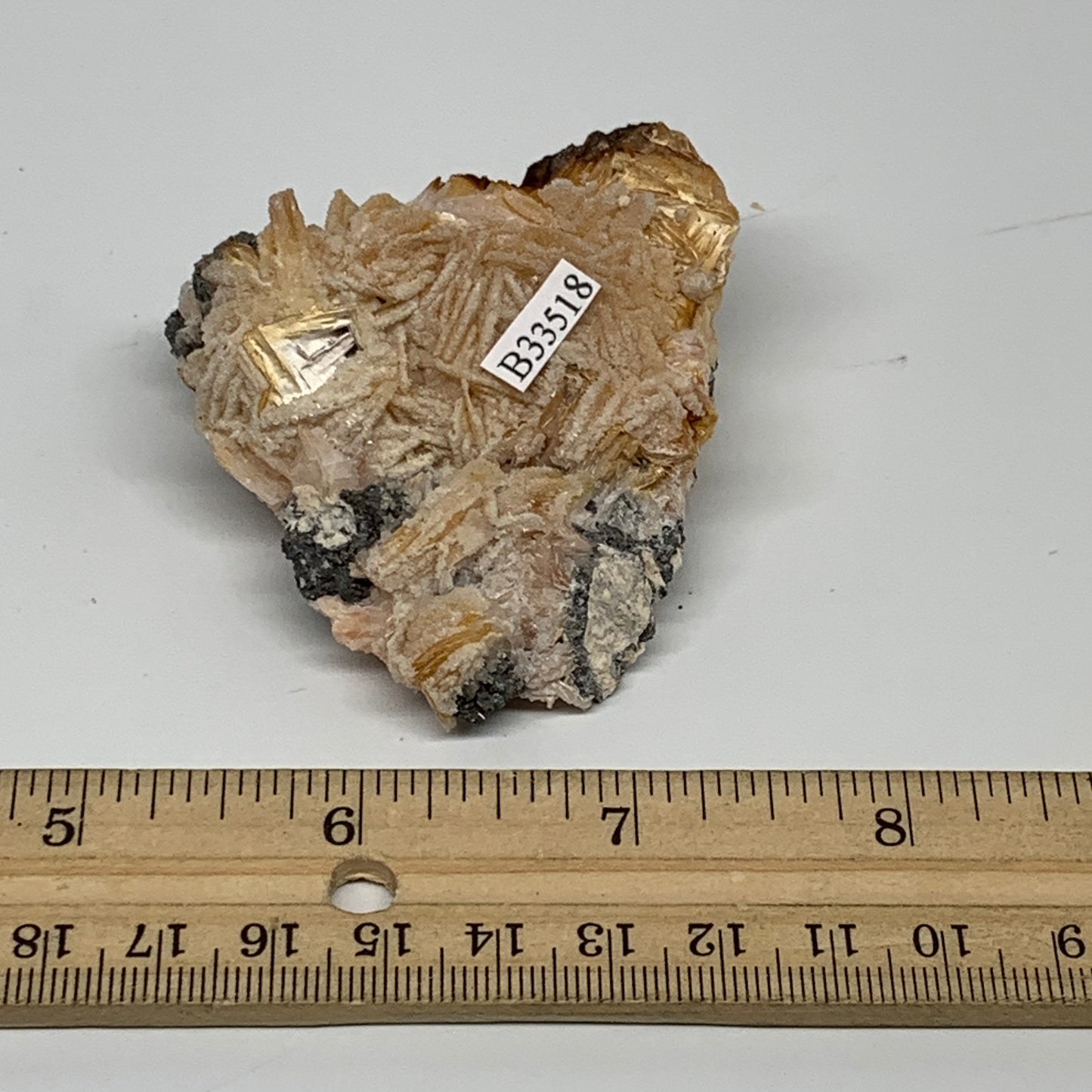126.3g, 2.3"x2.3"x1.2", Barite with Cerussite on Galena Mineral Specimen, B33518
