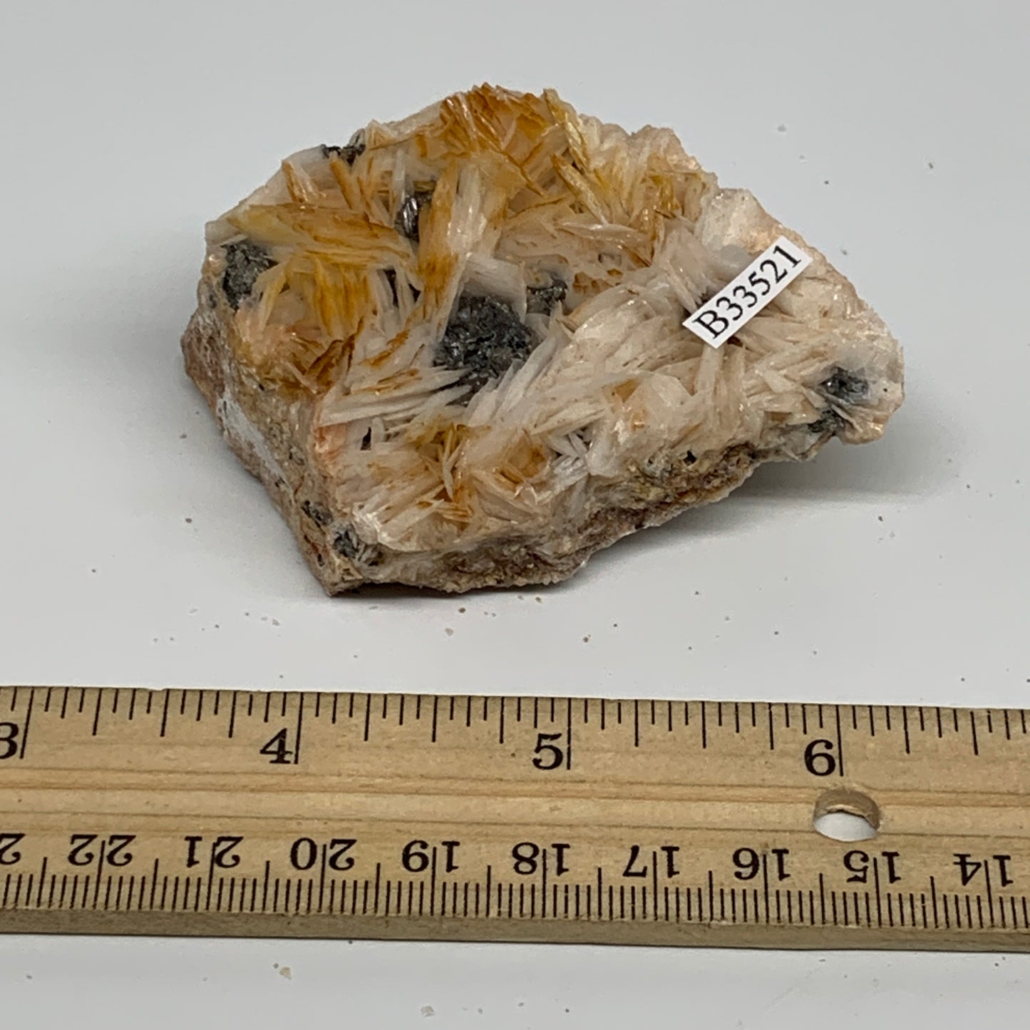184.5g, 2.6"x1.8"x1.3", Barite with Cerussite on Galena Mineral Specimen, B33521