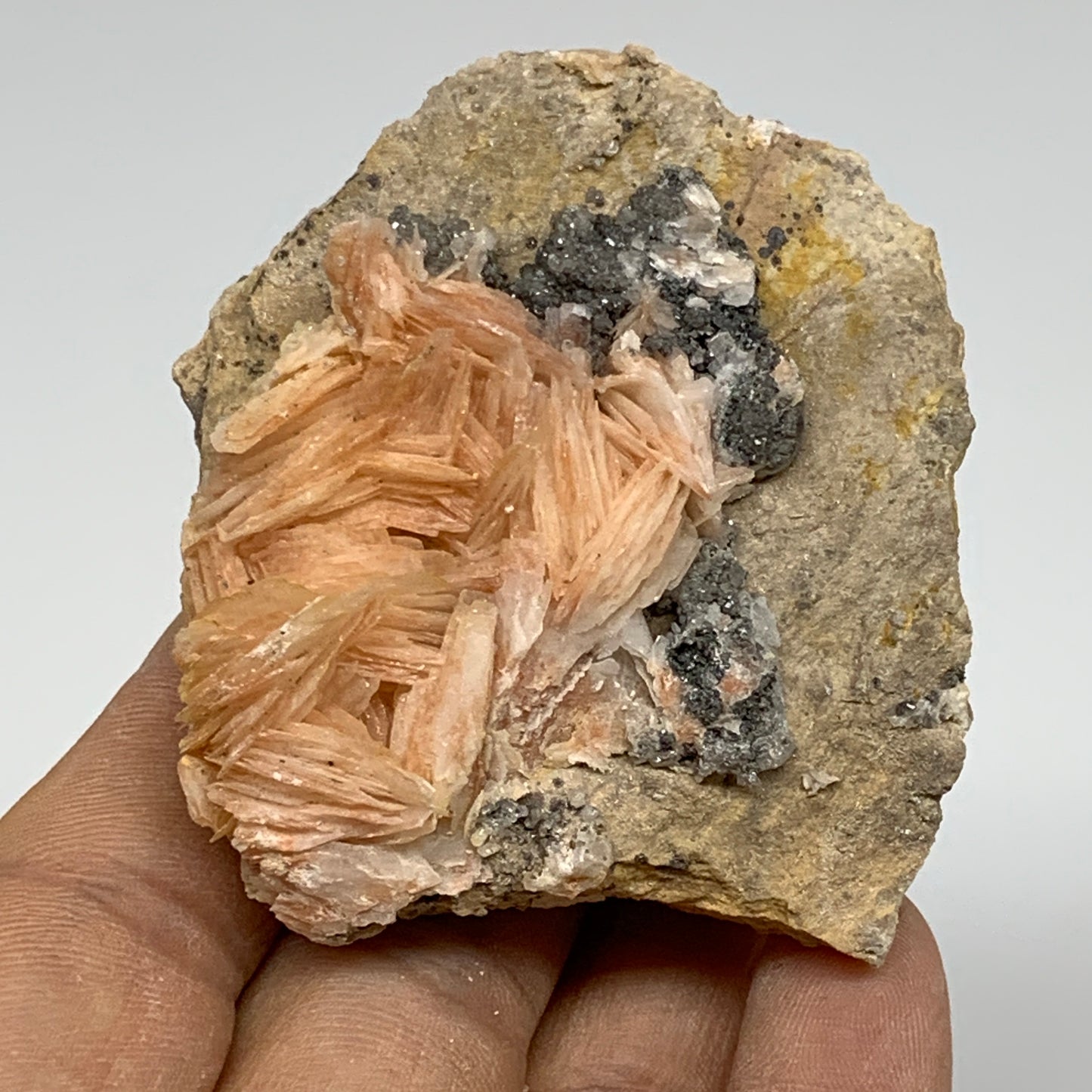 101.5g, 2.2"x2"x1", Barite with Cerussite on Galena Mineral Specimen, B33522