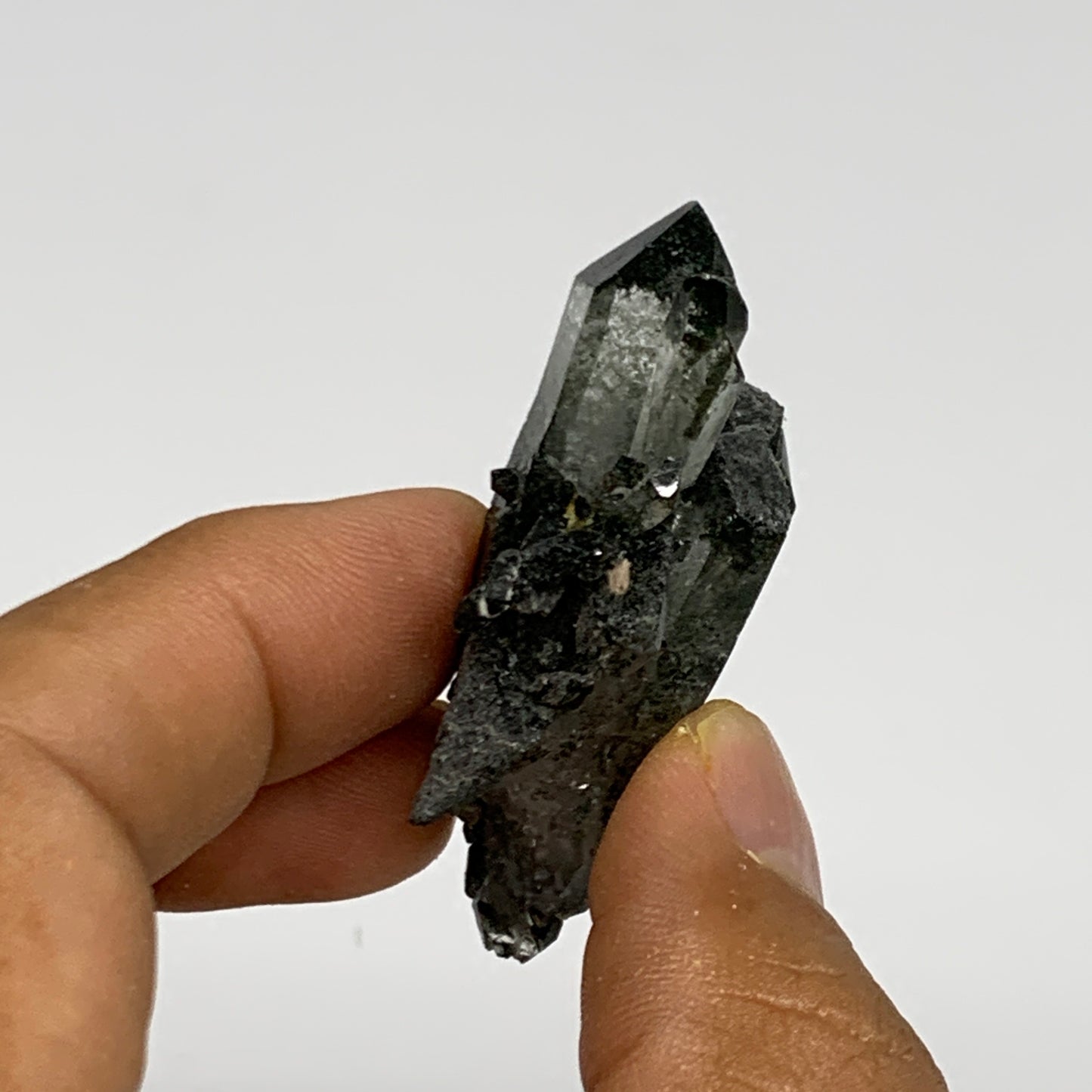 20.4g, 1.9"x1.2"x0.7", Chlorine Quartz Crystal Mineral,Specimen Terminated,B2774