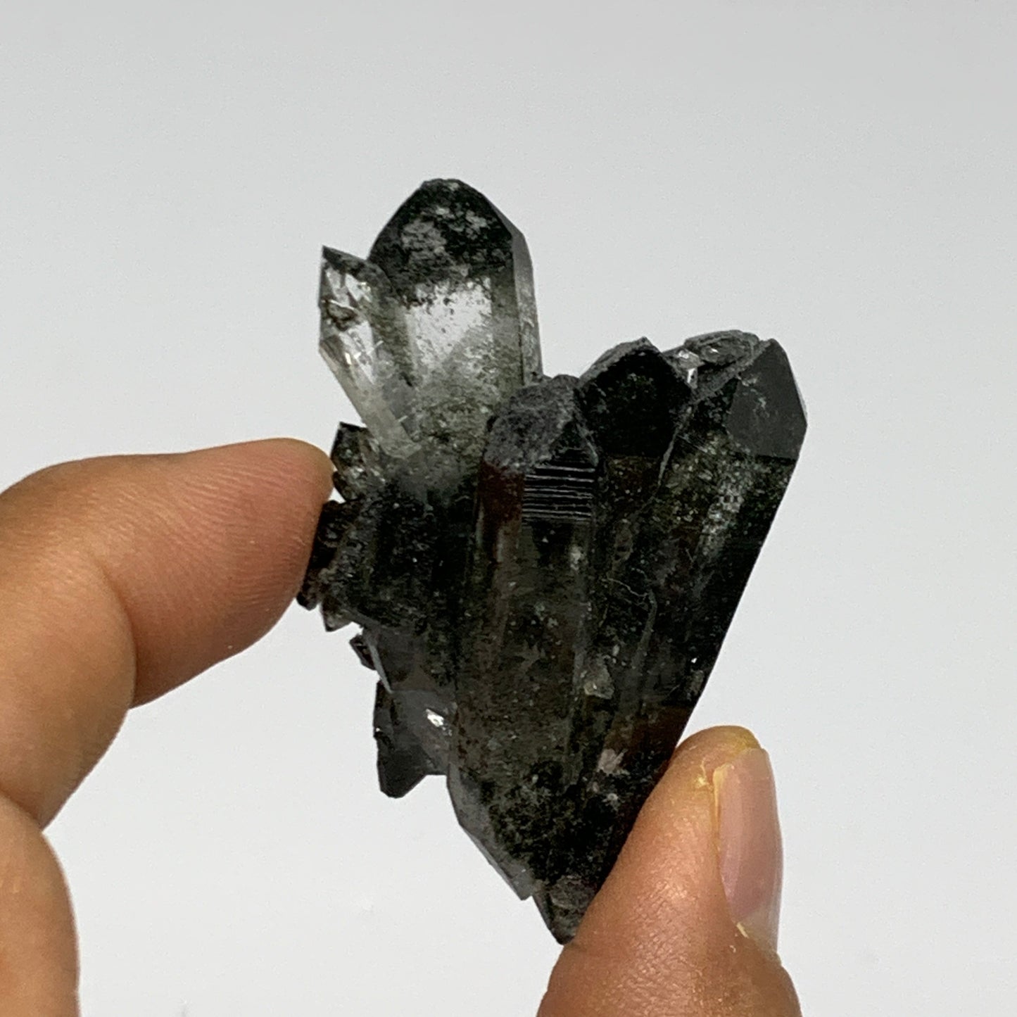 20.4g, 1.9"x1.2"x0.7", Chlorine Quartz Crystal Mineral,Specimen Terminated,B2774