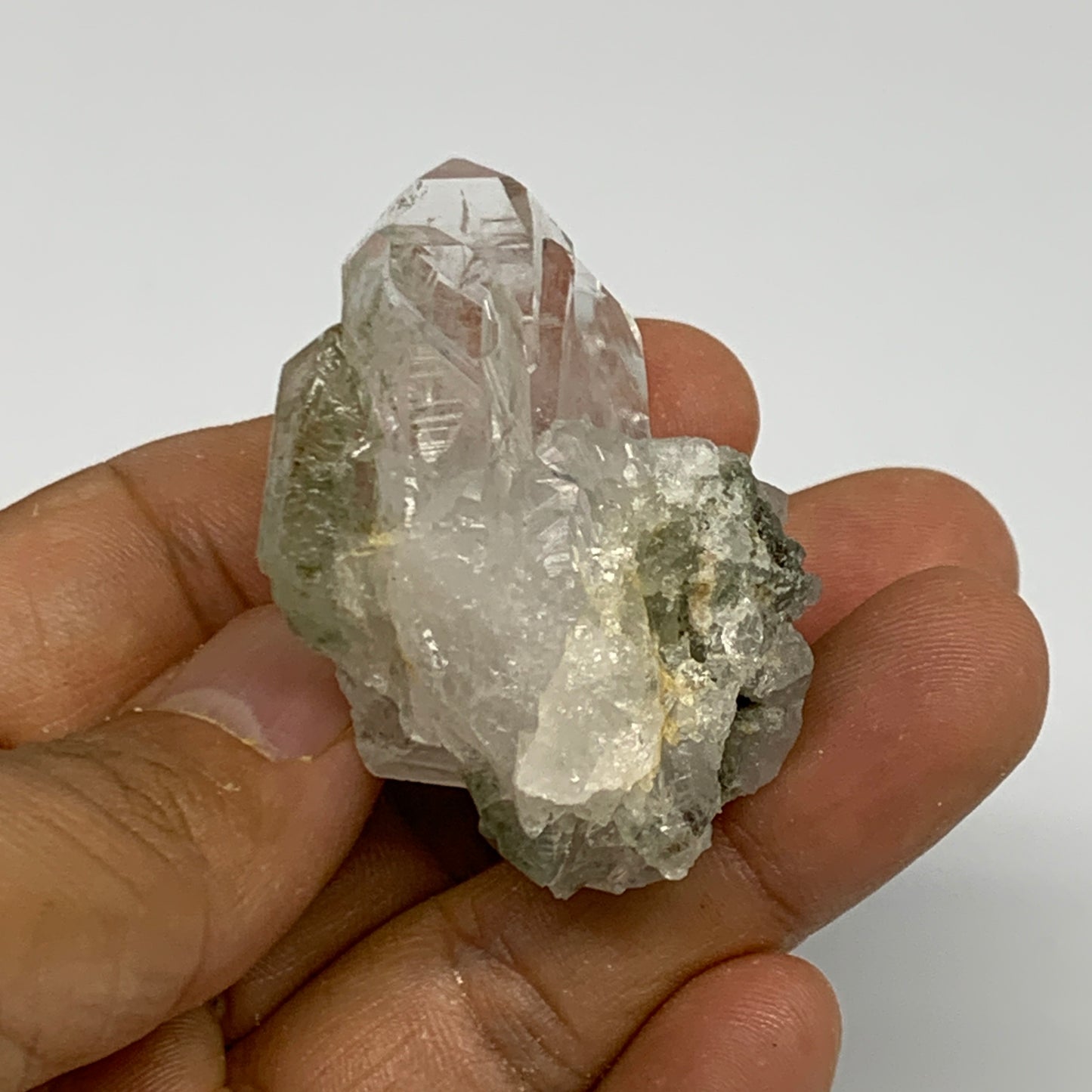 41.3, 2.1"x1.3"x1.3", Chlorine Quartz Crystal Mineral,Specimen Terminated,B27744