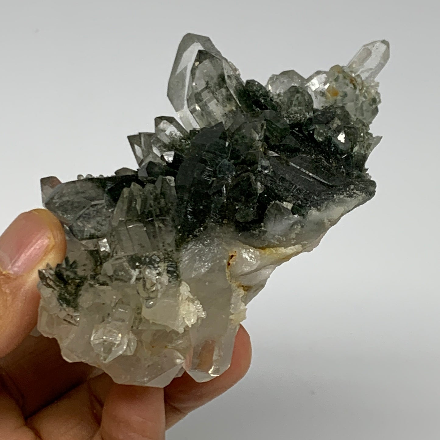 0.52 lbs, 3.9"x3.2"x1.7", Chlorine Quartz Crystal Mineral,Specimen Terminated,B2