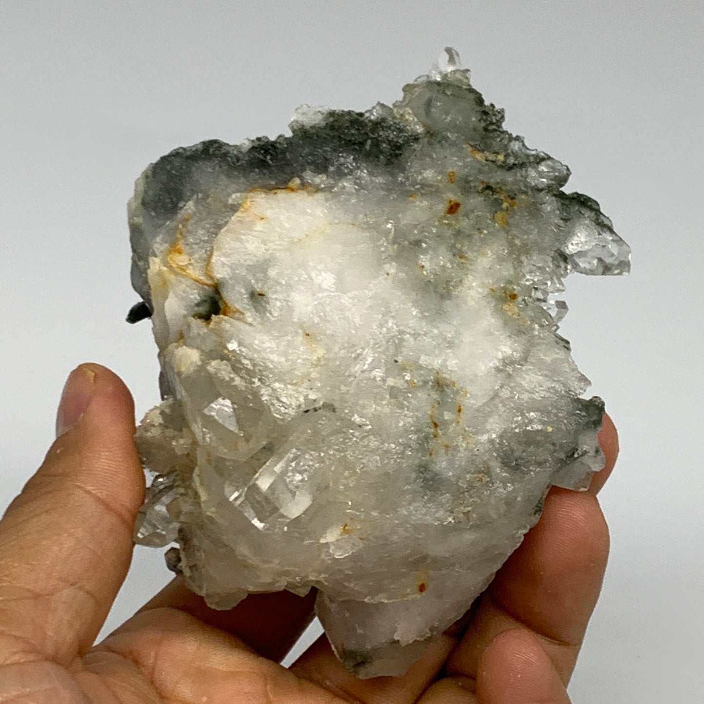 0.52 lbs, 3.9"x3.2"x1.7", Chlorine Quartz Crystal Mineral,Specimen Terminated,B2