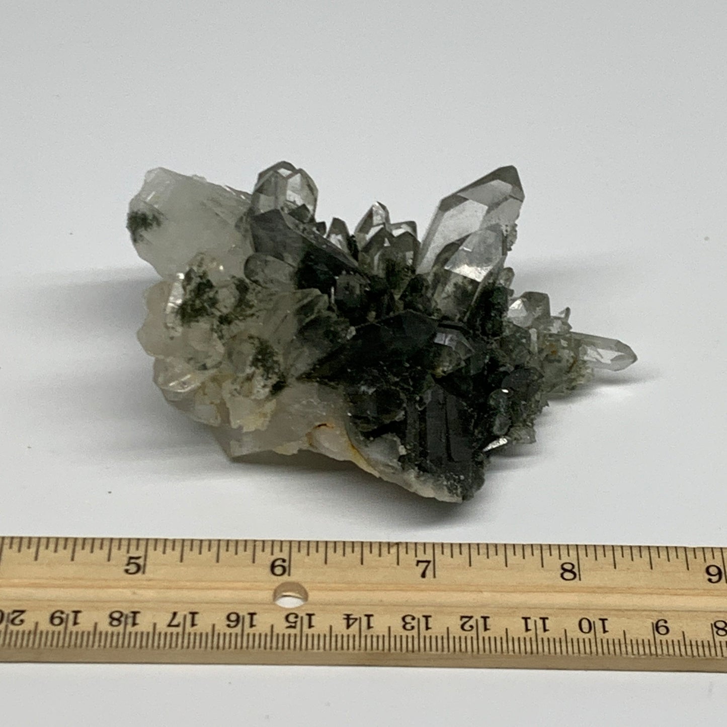 0.52 lbs, 3.9"x3.2"x1.7", Chlorine Quartz Crystal Mineral,Specimen Terminated,B2