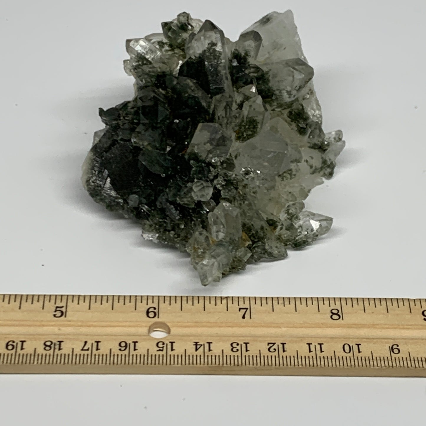 0.52 lbs, 3.9"x3.2"x1.7", Chlorine Quartz Crystal Mineral,Specimen Terminated,B2