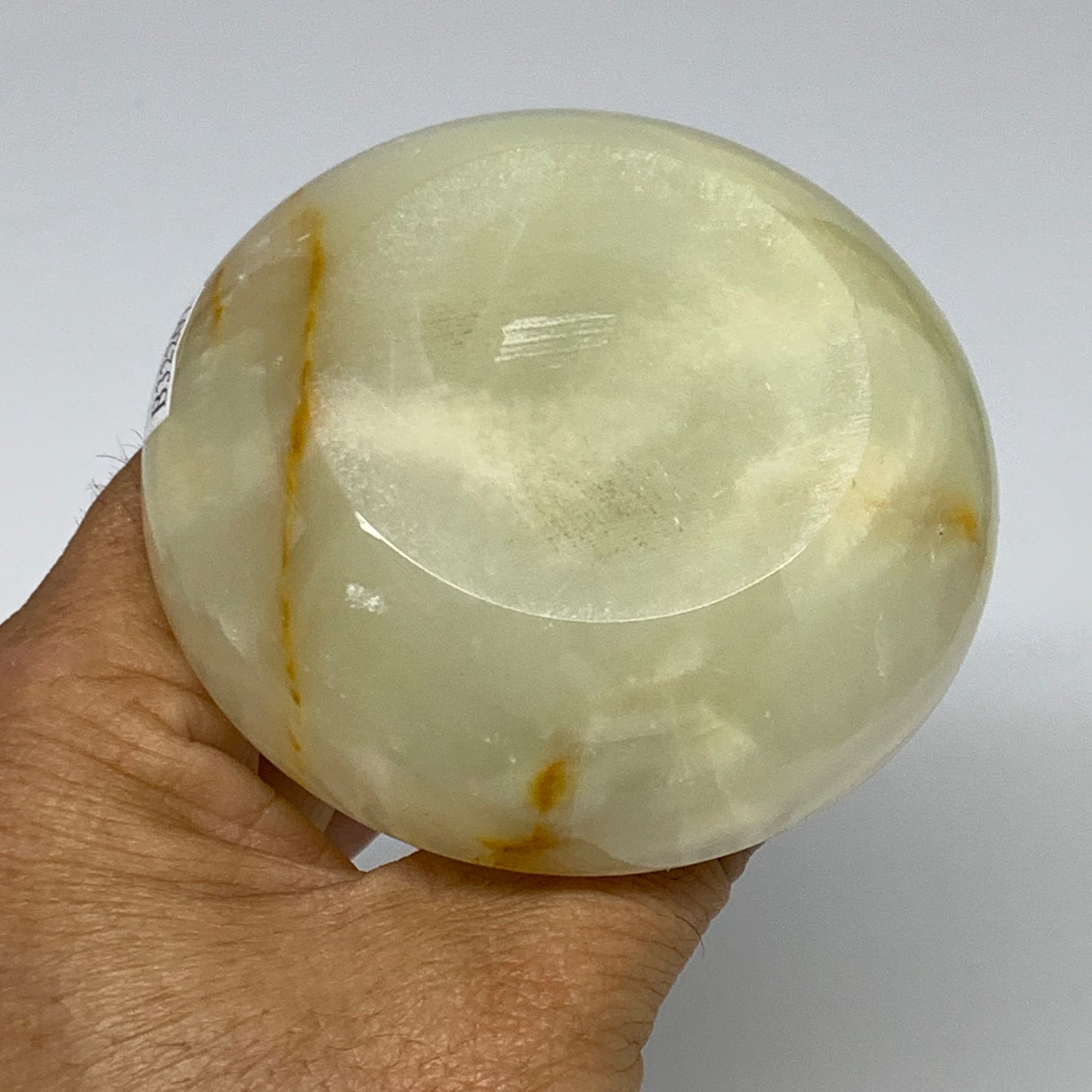 178g, 2.6"x1.4"x2.9", Natural Green Onyx Candle Holder Gemstone Hand Carved, B32