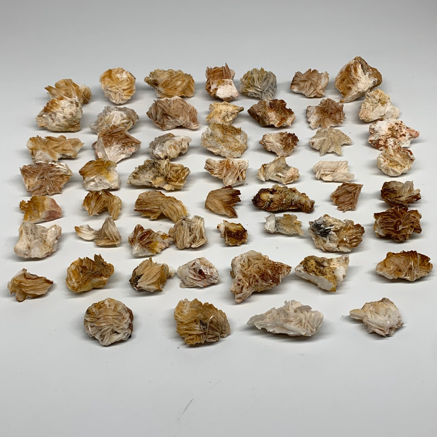 3.4 lbs, 1.1"-1.8, 54pcs Lot, Small Mix Minerals Specimens, B33566