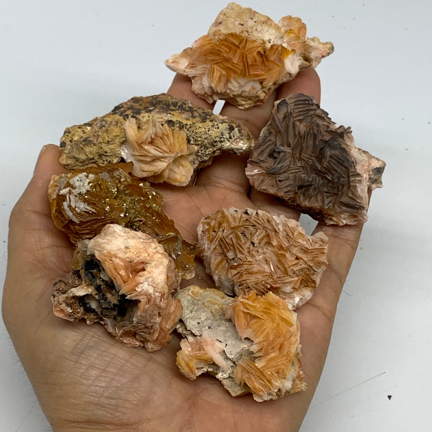 5.03 lbs, 1.4"-2.2", 54pcs, Golden Barite Mineral Specimen, Wholesale, B33567