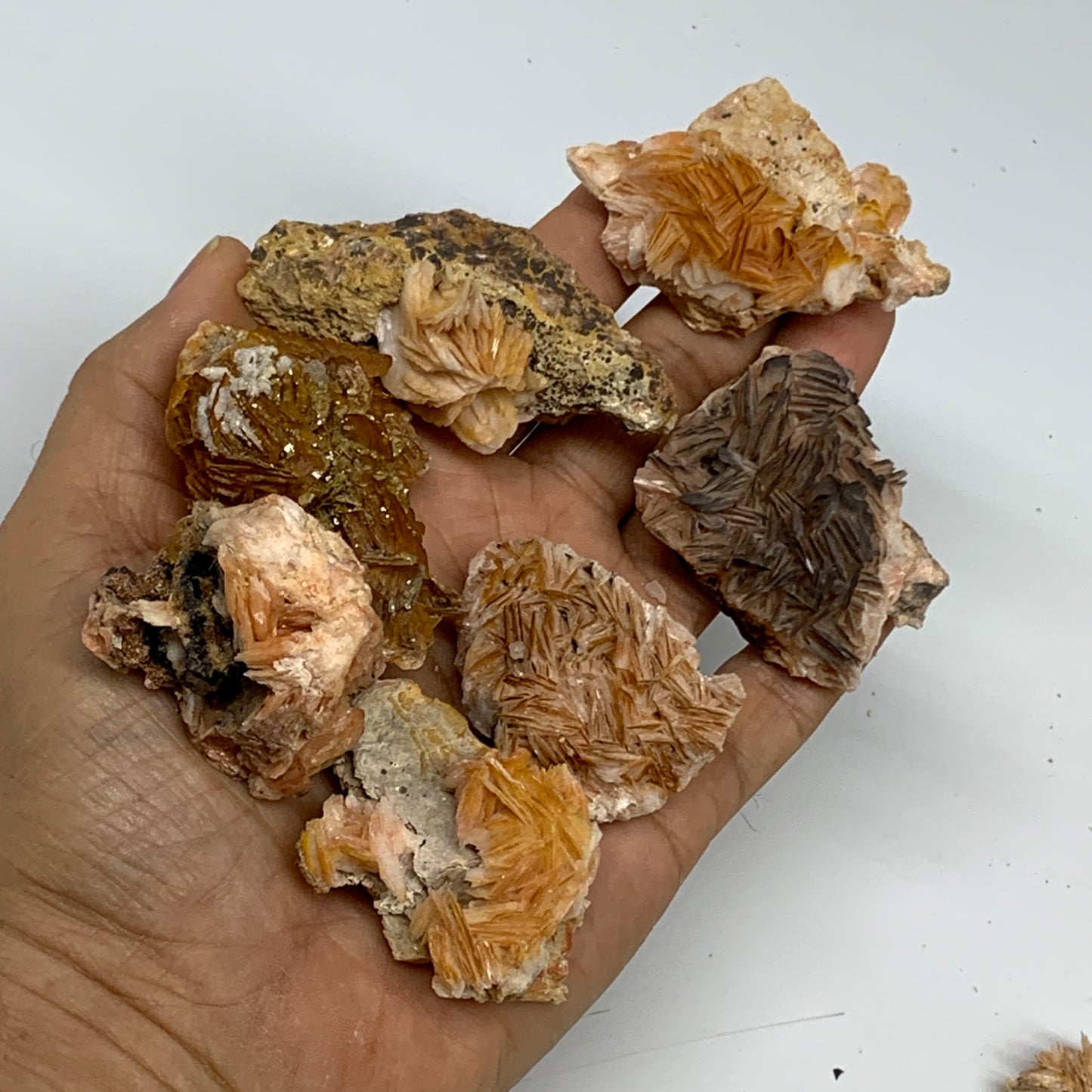 5.03 lbs, 1.4"-2.2", 54pcs, Golden Barite Mineral Specimen, Wholesale, B33567