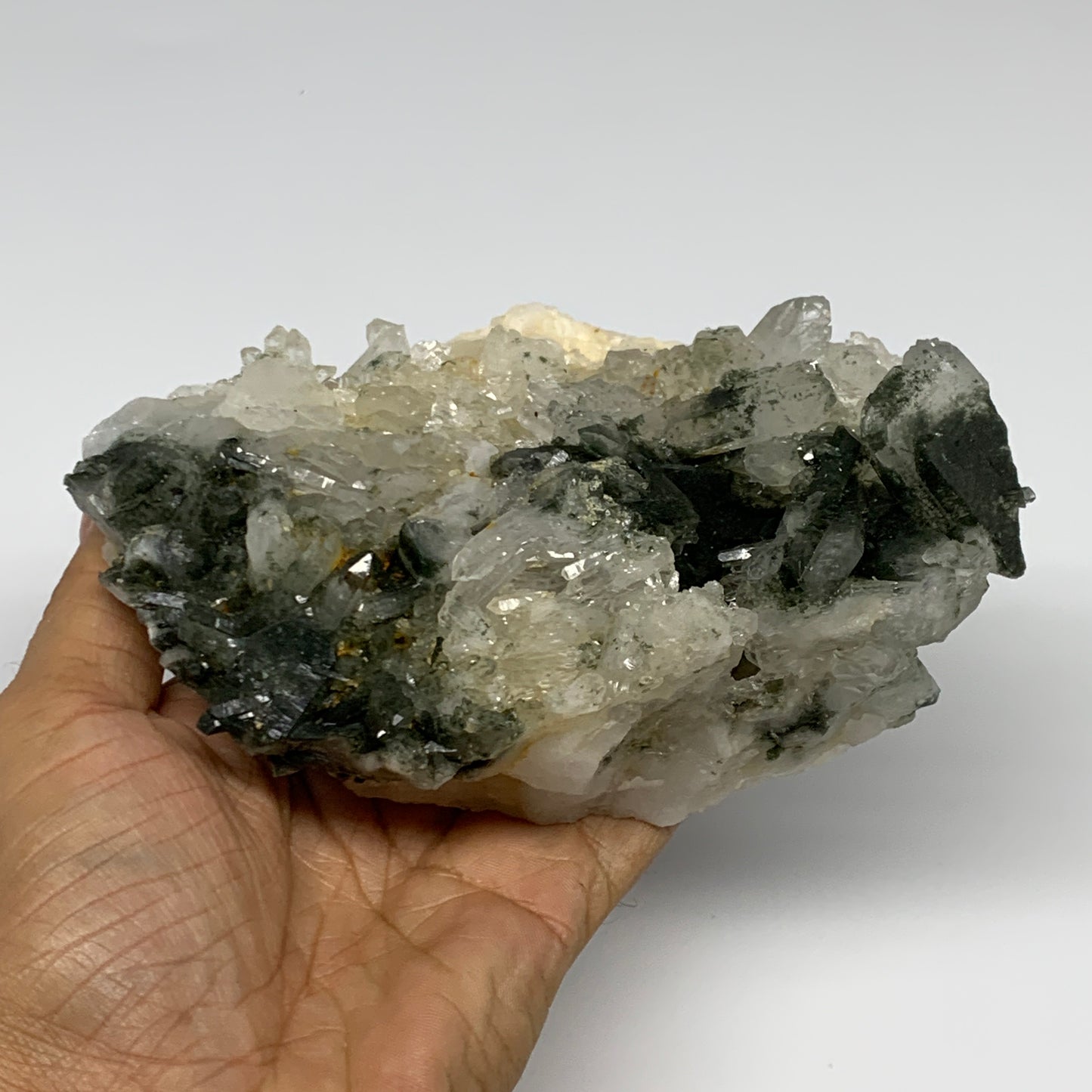 1.56 lbs, 5.7"x4"x2.1", Chlorine Quartz Crystal Mineral,Specimen Terminated, B27