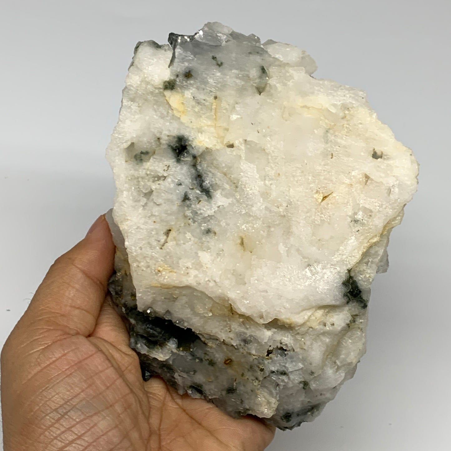 1.56 lbs, 5.7"x4"x2.1", Chlorine Quartz Crystal Mineral,Specimen Terminated, B27