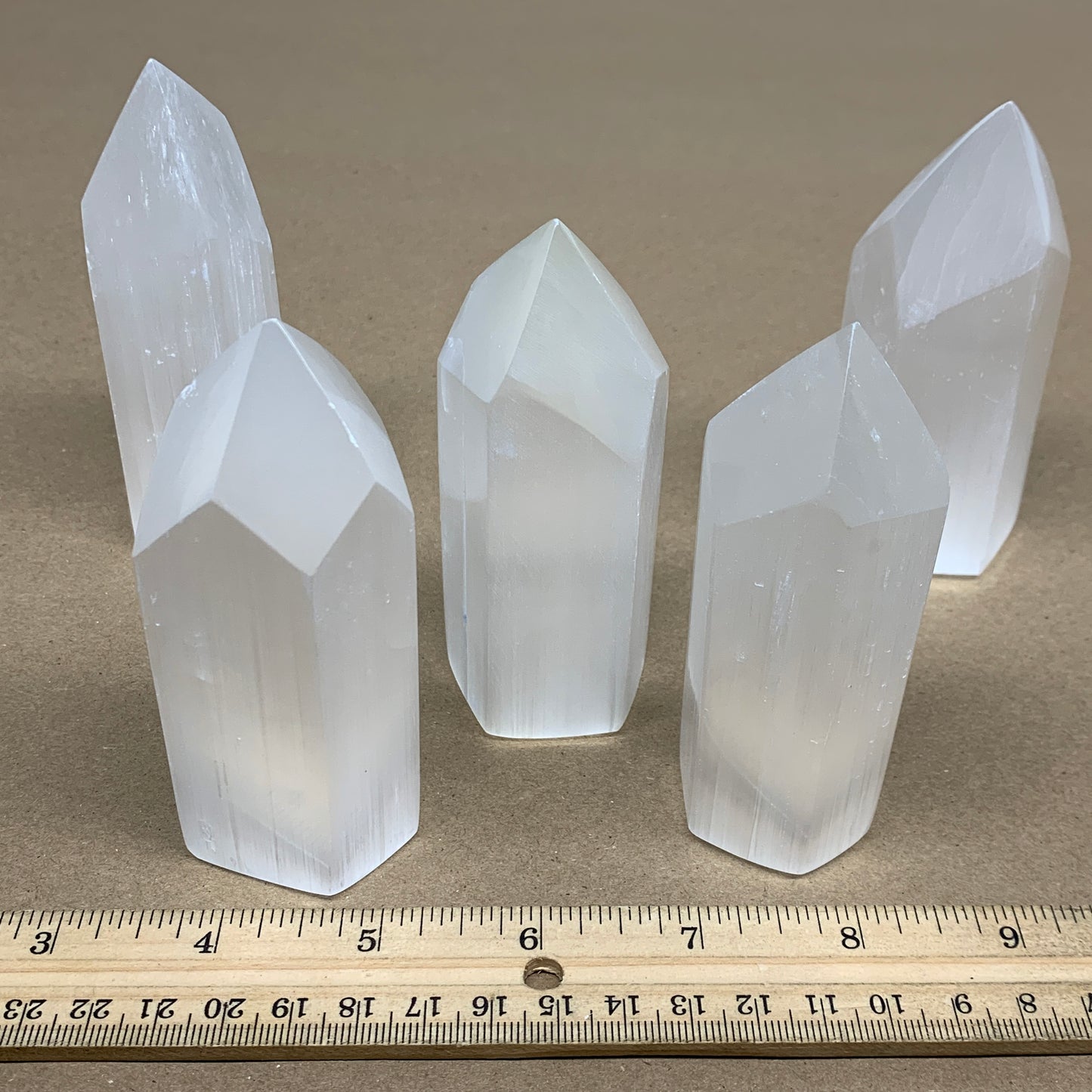 10pc, 3.9"-4", Selenite (Satin Spar) Crystal Crystal Tower Point Powerful, B3574