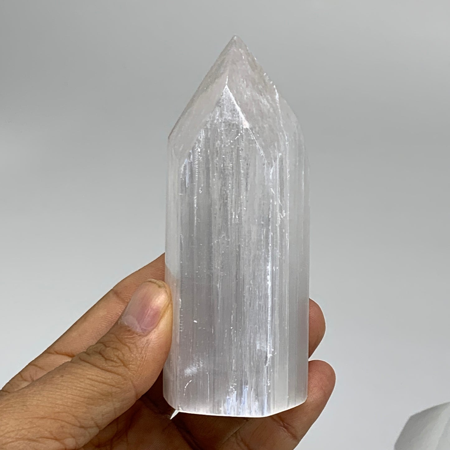 10pc, 3.9"-4", Selenite (Satin Spar) Crystal Crystal Tower Point Powerful, B3574