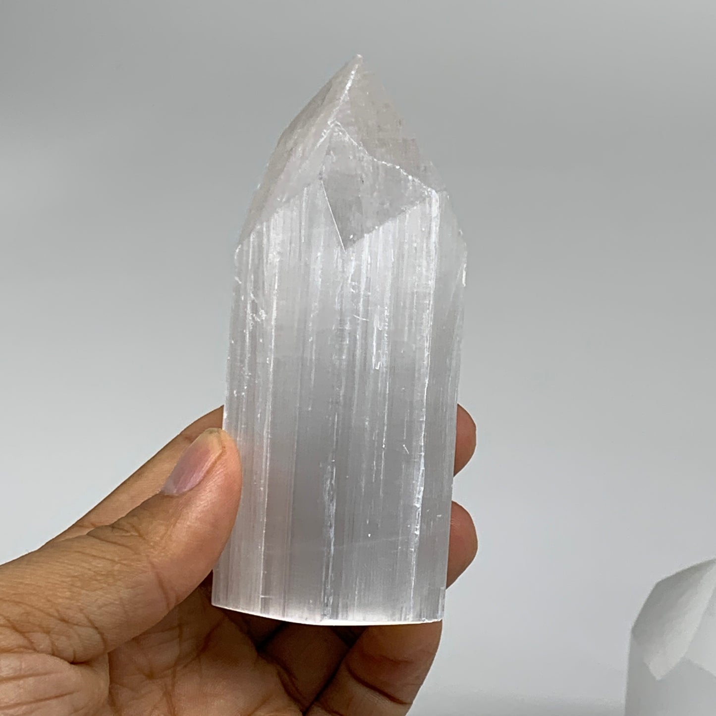 10pc, 3.9"-4", Selenite (Satin Spar) Crystal Crystal Tower Point Powerful, B3574