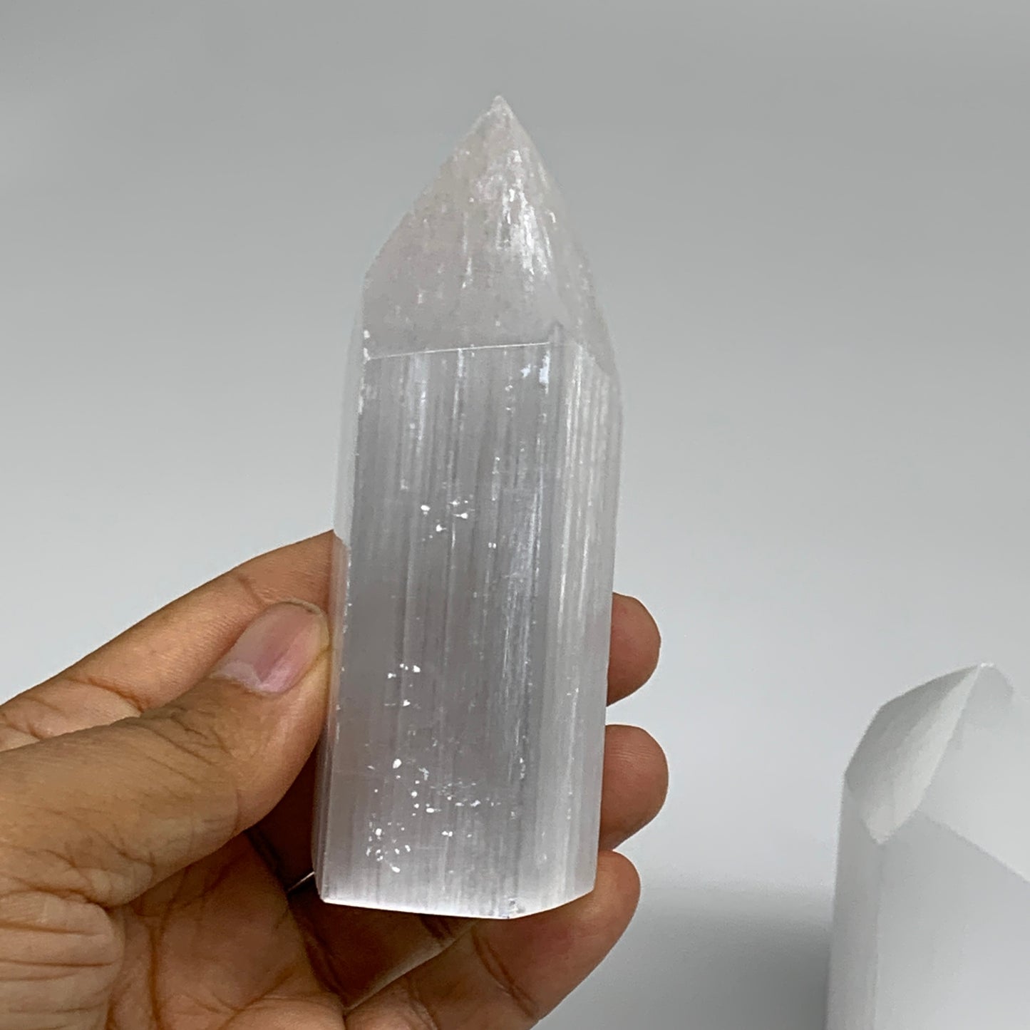 10pc, 3.9"-4", Selenite (Satin Spar) Crystal Crystal Tower Point Powerful, B3574