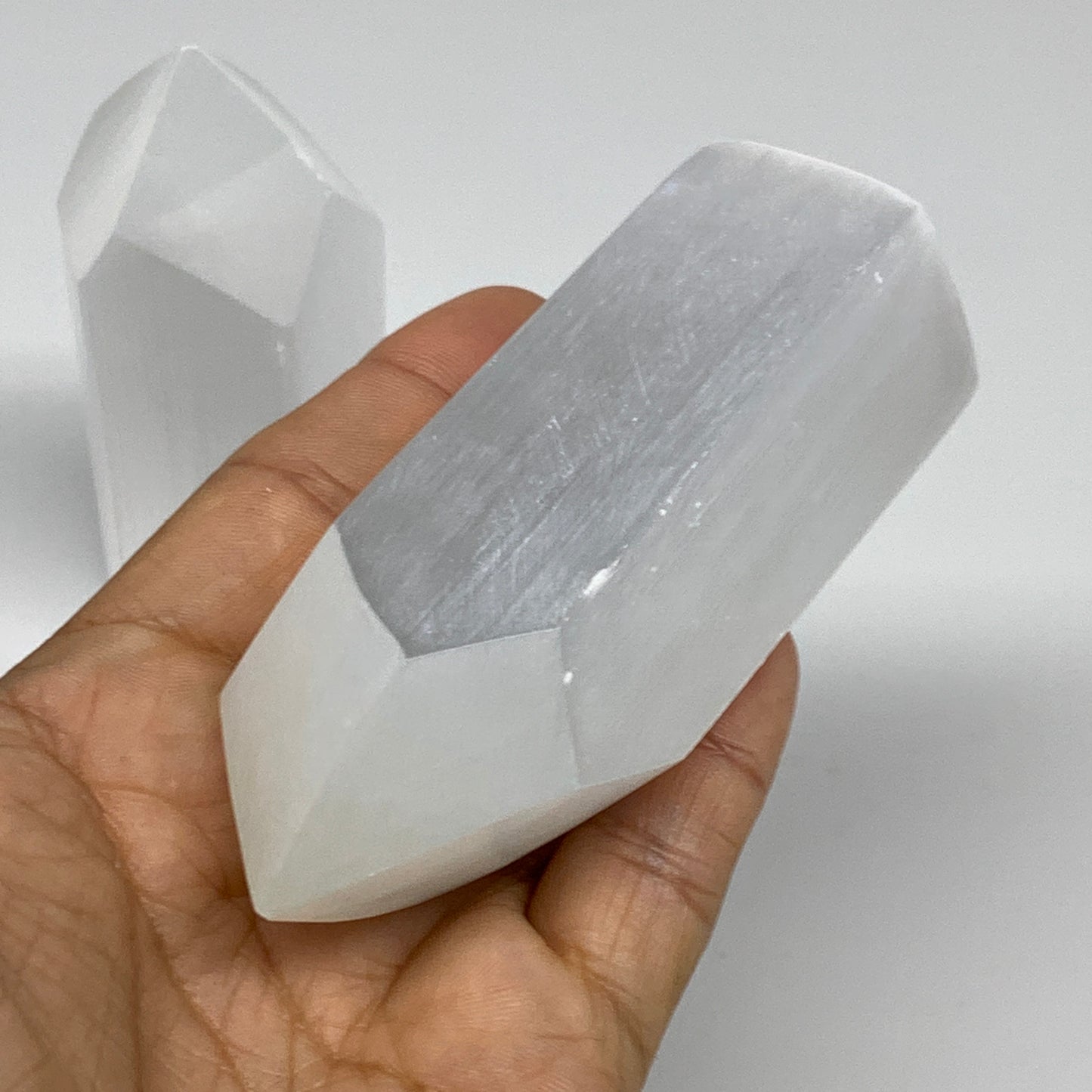 10pc, 3.9"-4", Selenite (Satin Spar) Crystal Crystal Tower Point Powerful, B3574